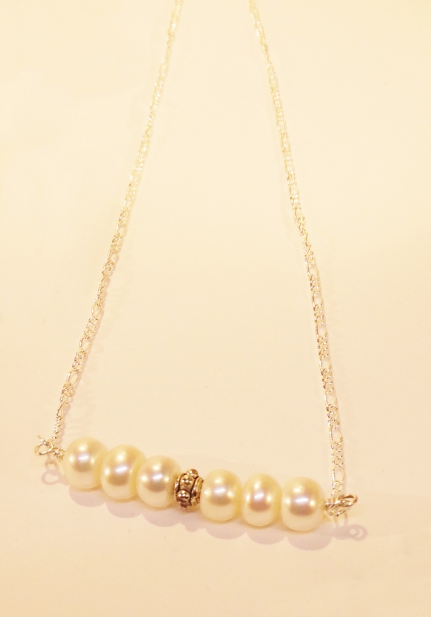 Pearls and silver necklace