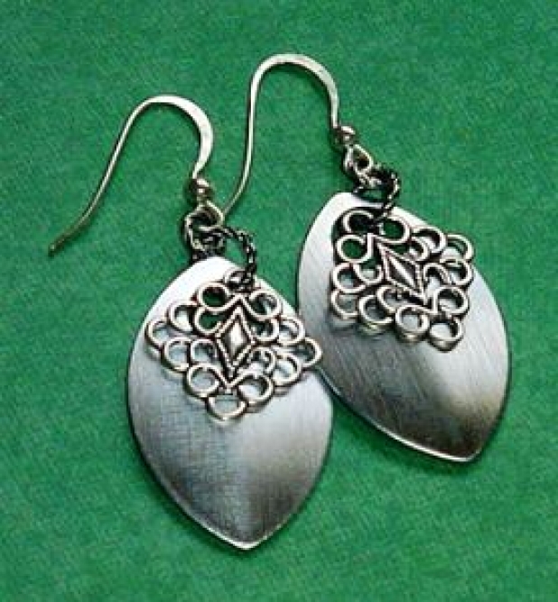 Silver scales earrings