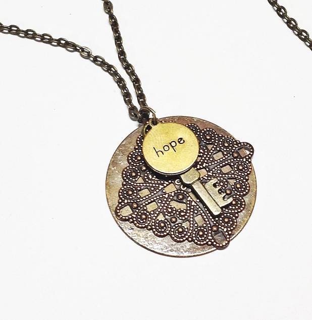 Affirmation pendant necklace