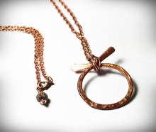 Forged copper pendant